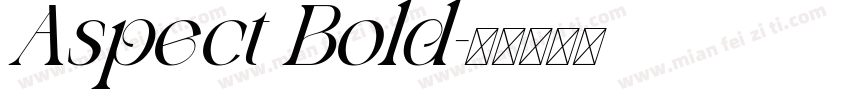 Aspect Bold字体转换
